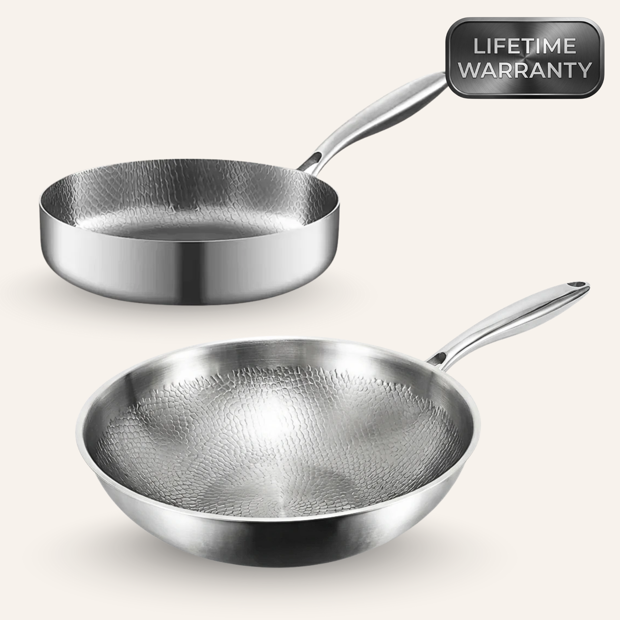 Titanium Wok & Fry Pan Bundle
